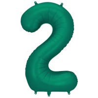 Zahlenballon 0-9 Grün Matt | 86cm