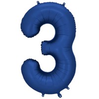 Zahlenballon 0-9 Navy Blau Matt | 86cm
