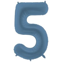 Zahlenballon 0-9 Misty Blau Matt | 86cm