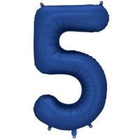 Zahlenballon 0-9 Navy Blau Matt | 86cm