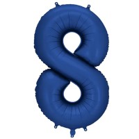 Zahlenballon 0-9 Navy Blau Matt | 86cm