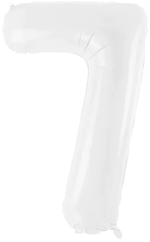 Zahlenballon 0-9 Weiß matt | 86cm