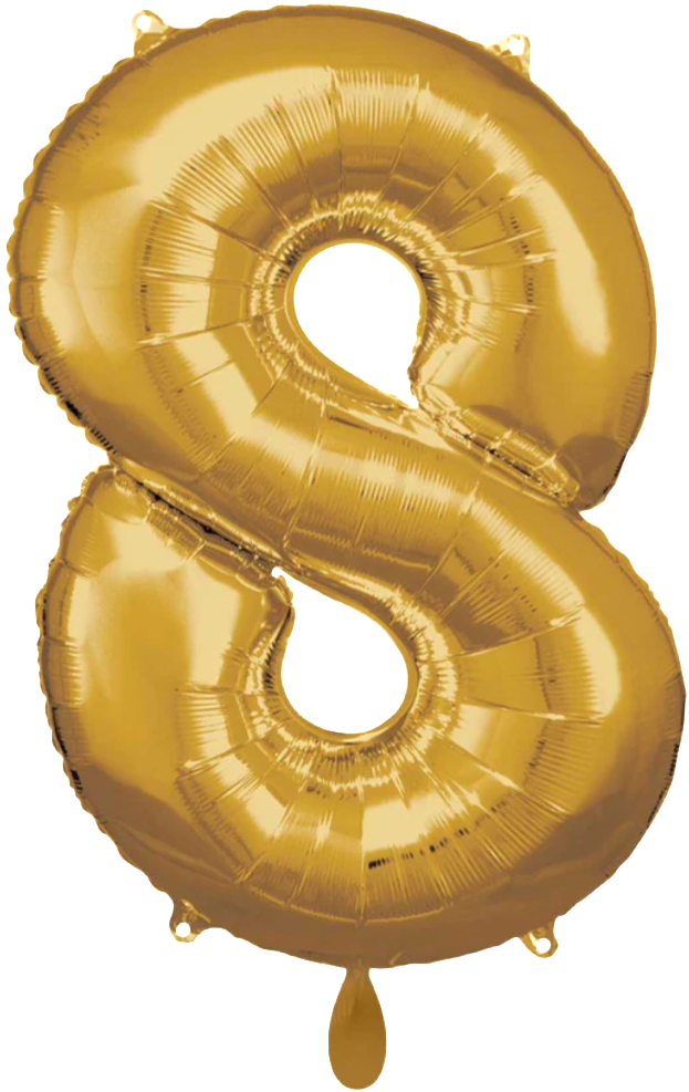 Zahlenballon 0-9 Gold glänzend | 86cm