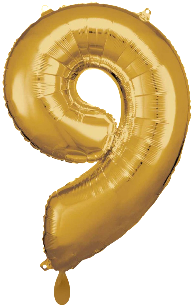Zahlenballon 0-9 Gold glänzend | 86cm