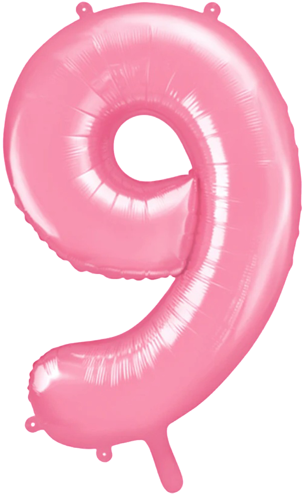 Zahlenballon 0-9 Pastellrosa matt | 86cm