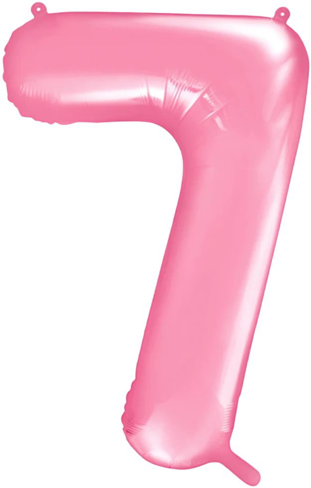 Zahlenballon 0-9 Pastellrosa matt | 86cm