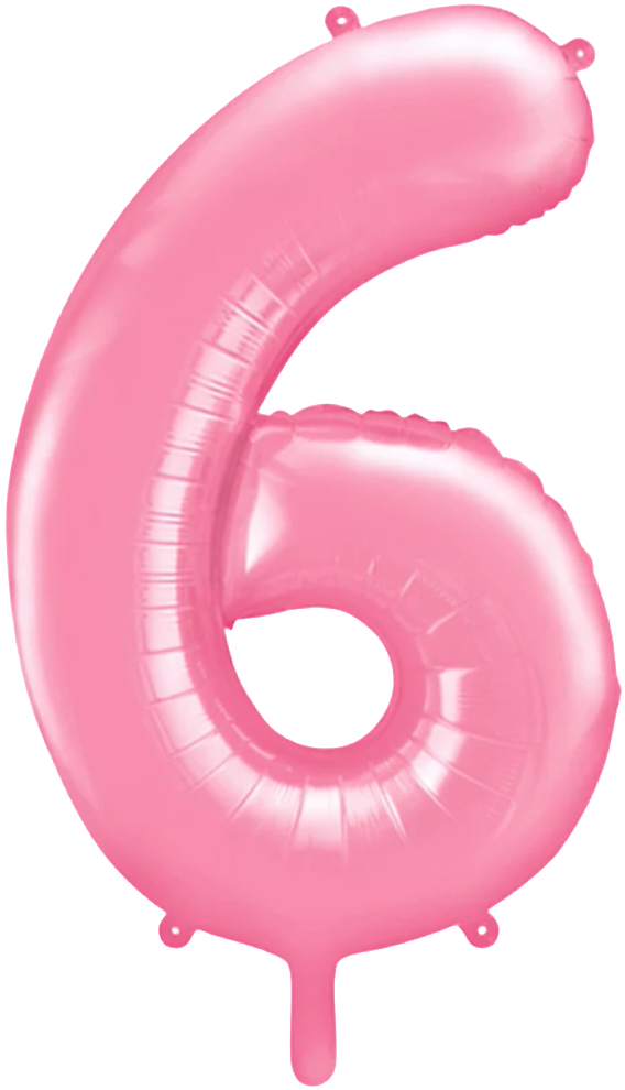 Zahlenballon 0-9 Pastellrosa matt | 86cm