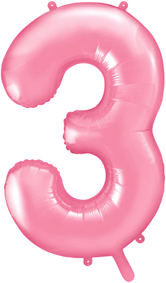 Zahlenballon 0-9 Pastellrosa matt | 86cm