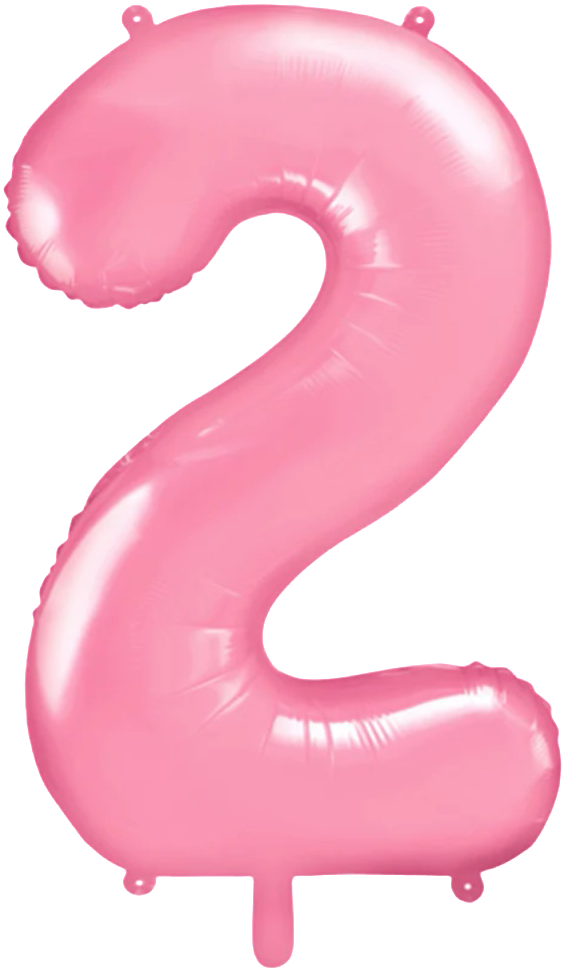 Zahlenballon 0-9 Pastellrosa matt | 86cm
