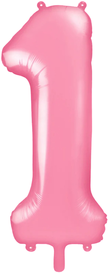 Zahlenballon 0-9 Pastellrosa matt | 86cm