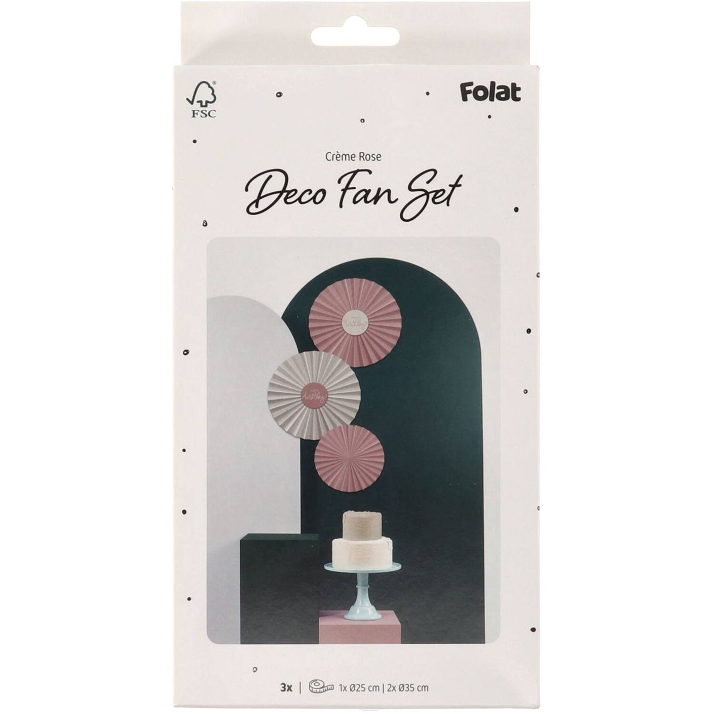 Fächer Set Creme Rosé | 3 Stück