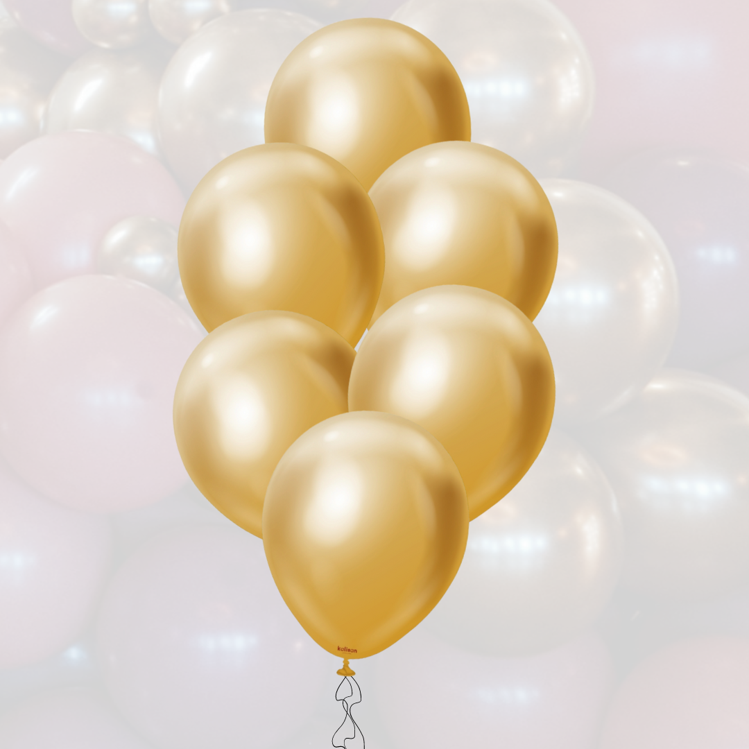 Ballon-Set 12" | 30cm | Mirror Gold
