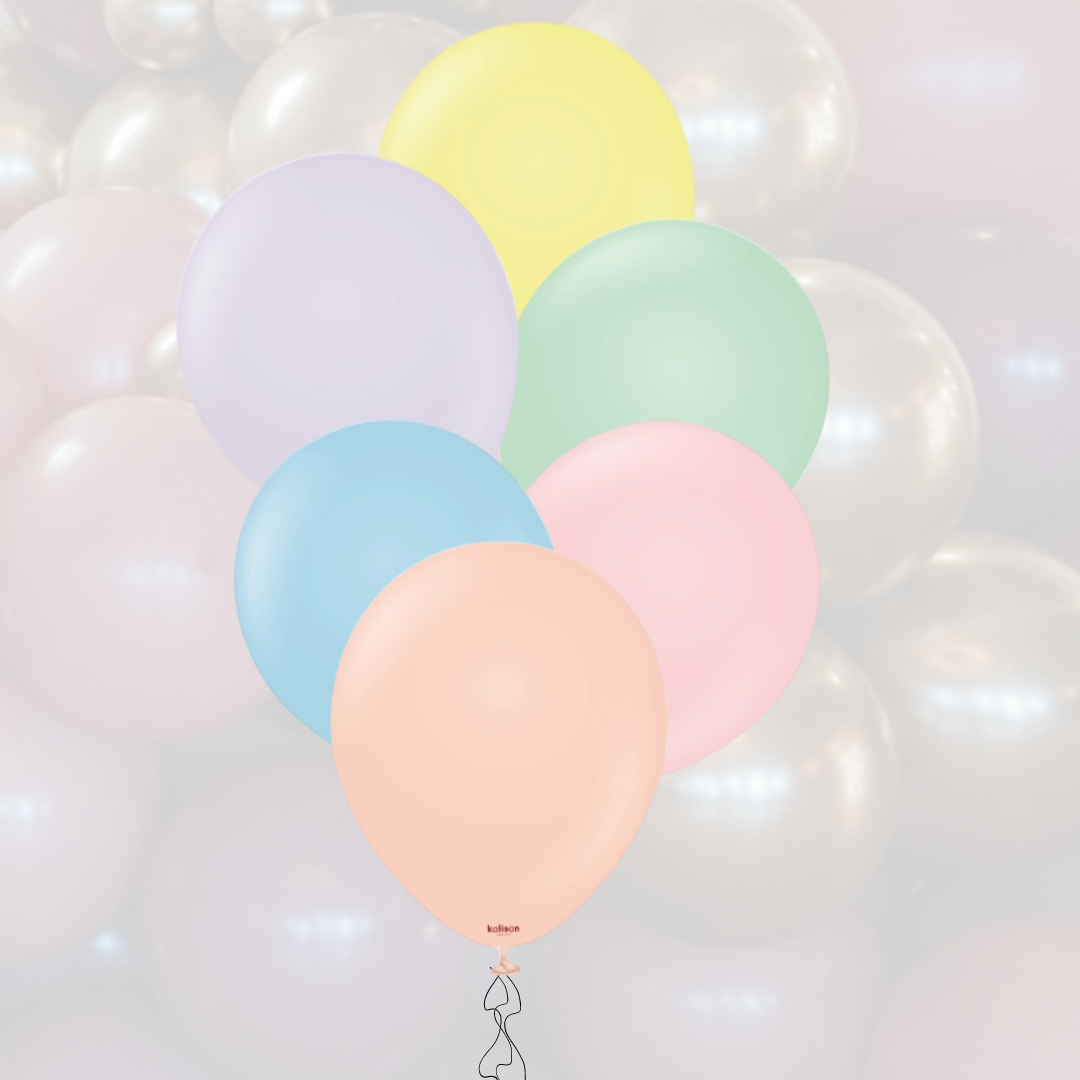 Ballon-Mix 12" | 30cm | Soft Gelb-Blau-Grün-Rosa-Lila-Lachs