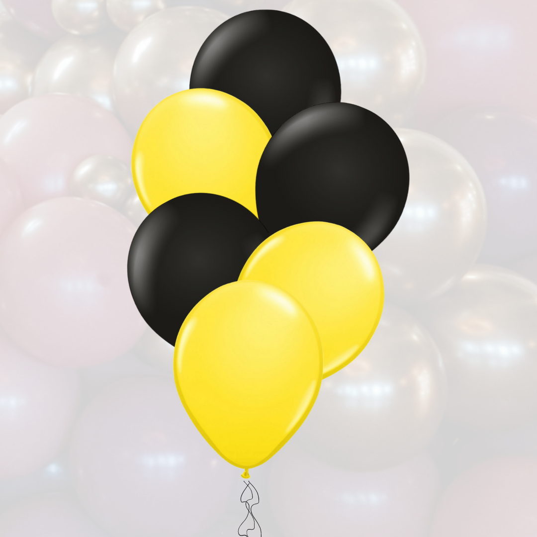 Ballon-Mix 12" | 30cm | Schwarz-Gelb