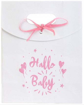 Geschenktüte | Hallo Baby Rosa | 25cm x 19cm x 9cm