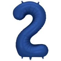 Zahlenballon 0-9 Navy Blau Matt | 86cm