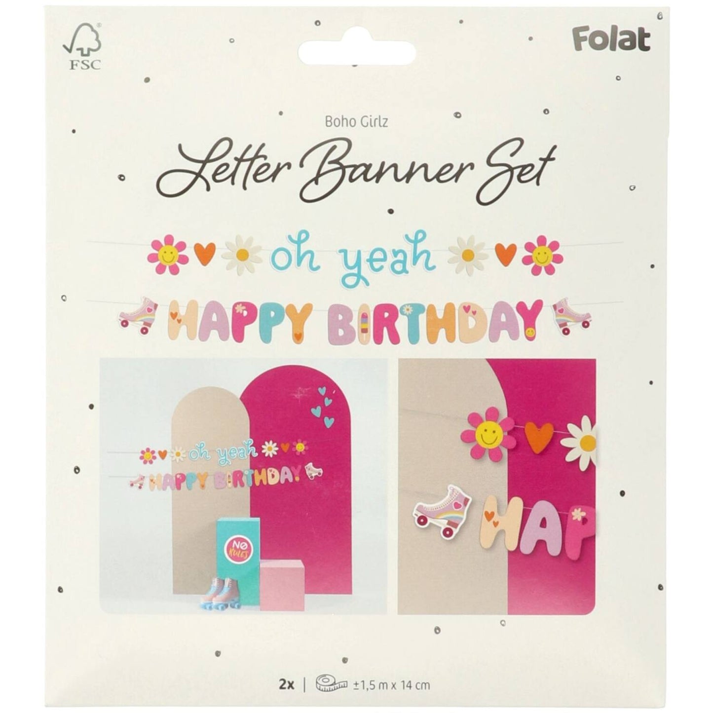 Buchstabengirlande Girlz | 1,5m