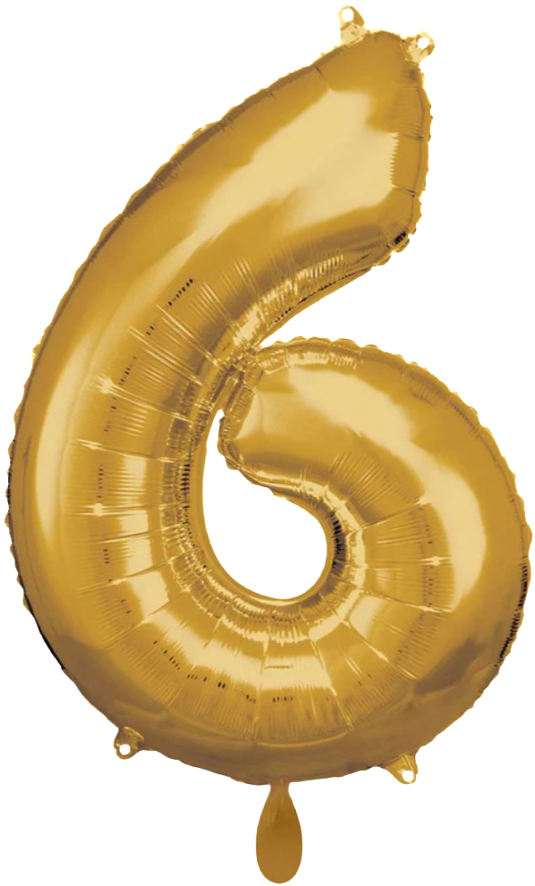 Zahlenballon 0-9 Gold glänzend | 86cm