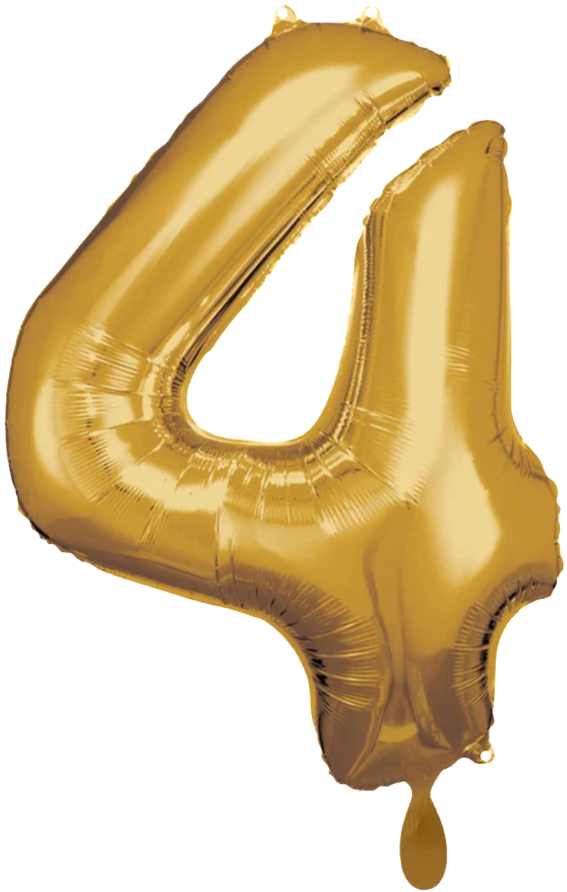 Zahlenballon 0-9 Gold glänzend | 86cm