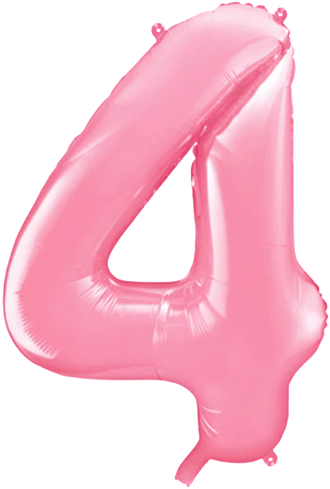 Zahlenballon 0-9 Pastellrosa matt | 86cm