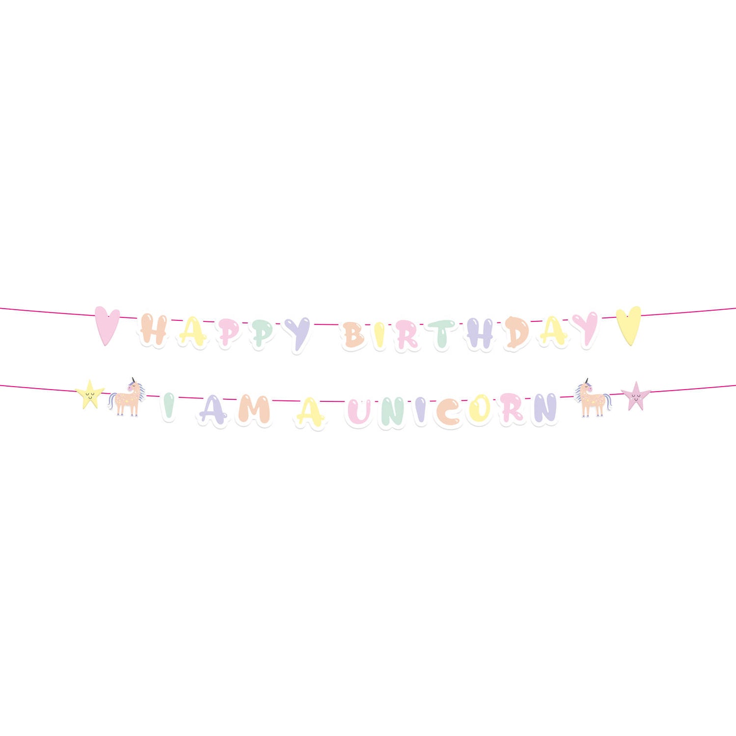 Buchstabengirlande Einhorn | 1,5m