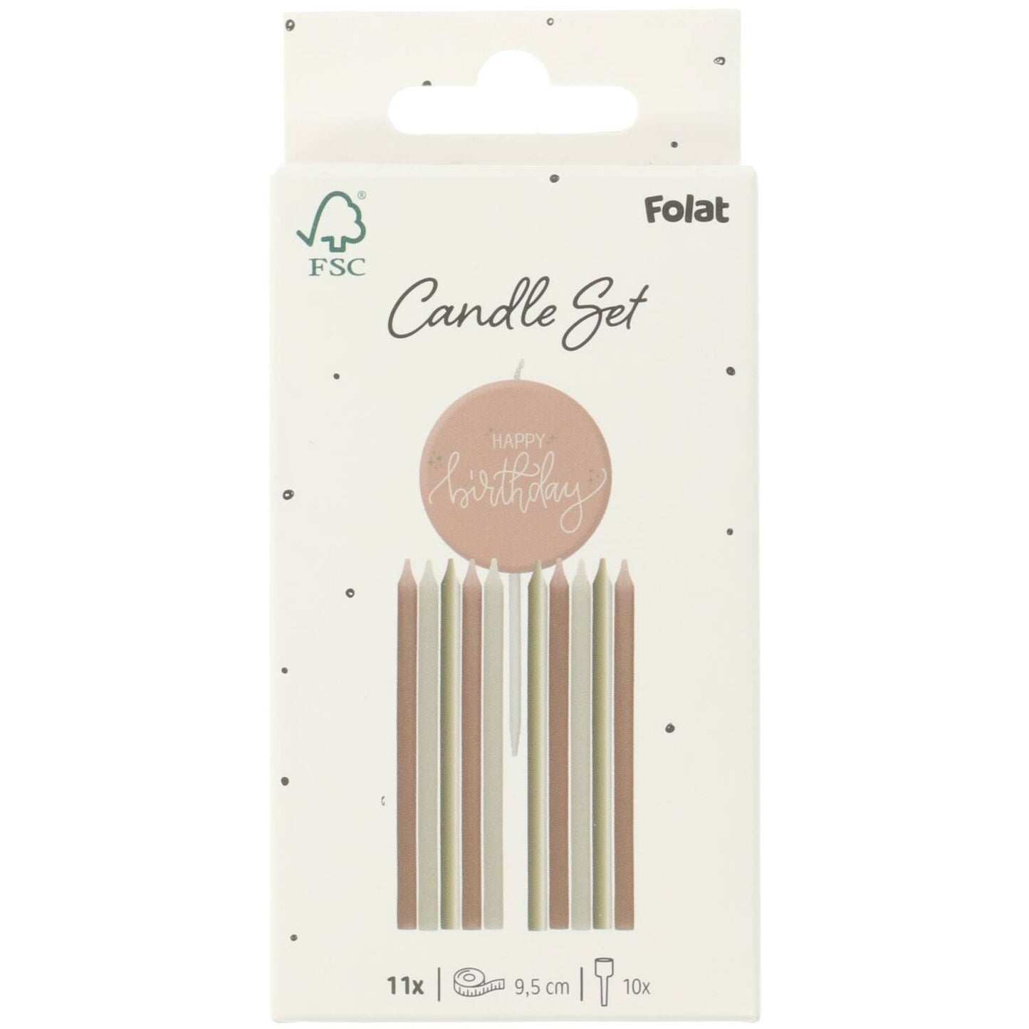 Kerzen Creme Rosé | 11 Stück