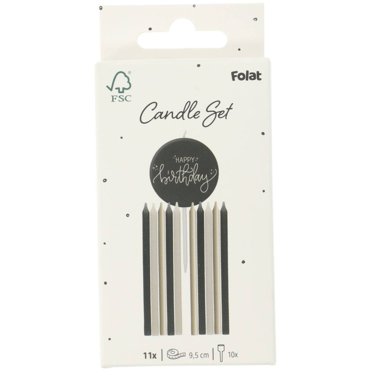 Kerzen Creme Noire | 11 Stück