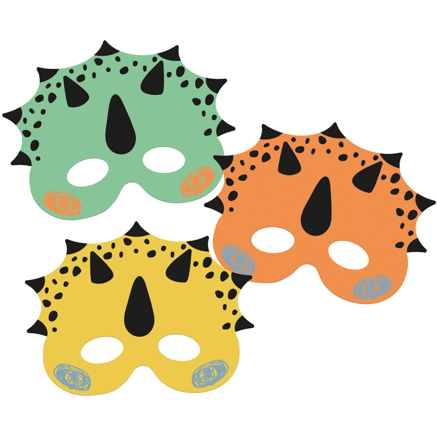 Masken Dino | 6 Stück
