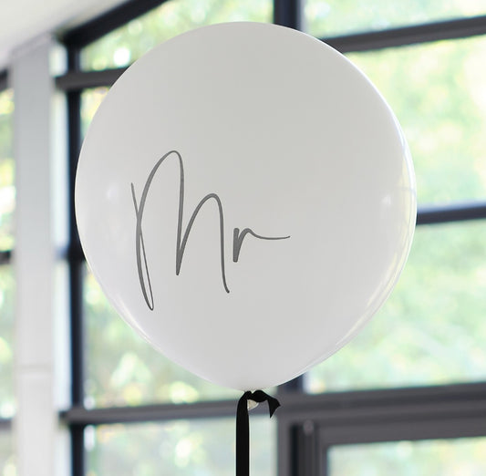Mr Riesenballon | Weiß | 36" | 90cm |