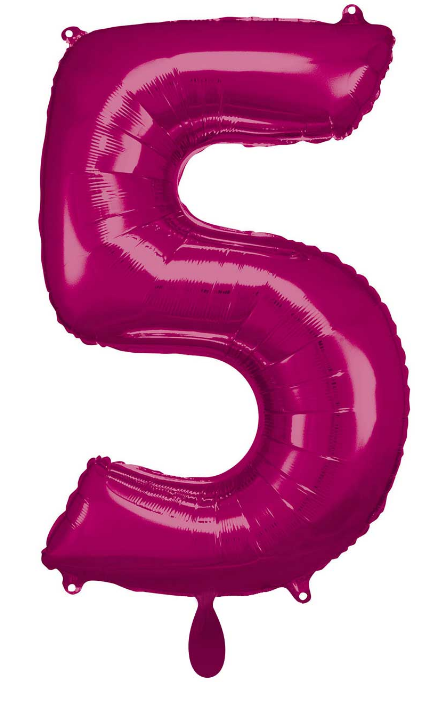 Zahlenballon 0-9 Pink glänzend | 86cm