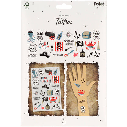 Tattoos Pirat | 1 Bogen | 25 Motive
