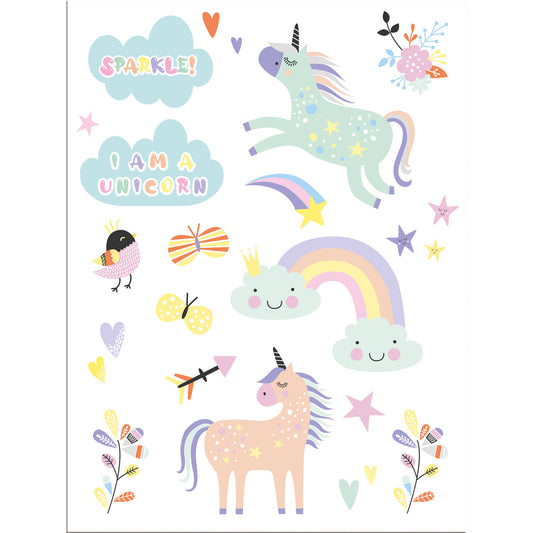 Tattoos Einhorn | 1 Bogen | 30 Motive