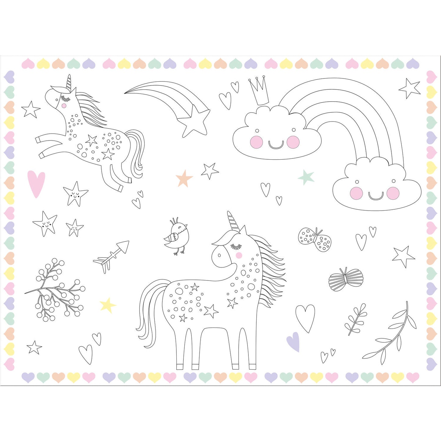 Tischset Einhorn | 40x30cm | 6 Stück