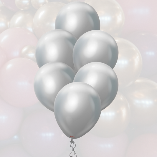 Ballon-Set 12" | 30cm | Mirror Silver