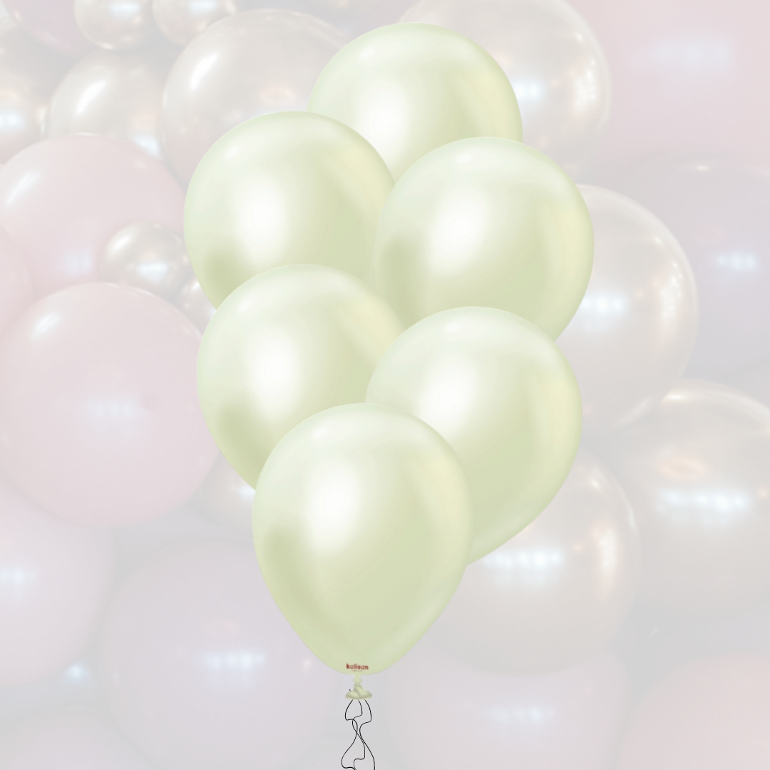Ballon-Set 12" | 30cm | Mirror Green Gold