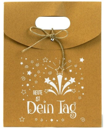 Geschenktüte | Heute ist dein Tag | 25cm x 19cm x 9cm