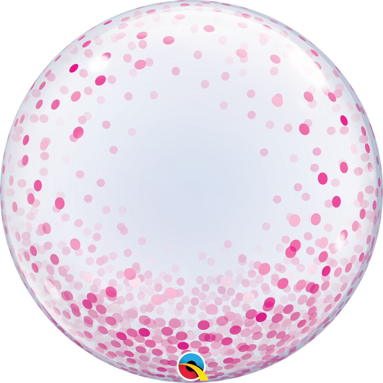 Bubble Konfetti Pink | 60cm | inkl. Heliumfüllung