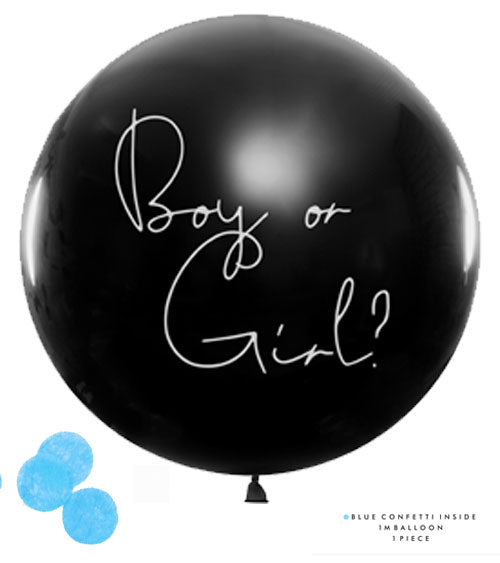 Genderballon Blau | 1m